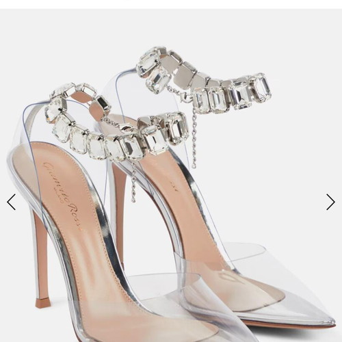 Gianvito Rossi high heels like new, PVC with crystals