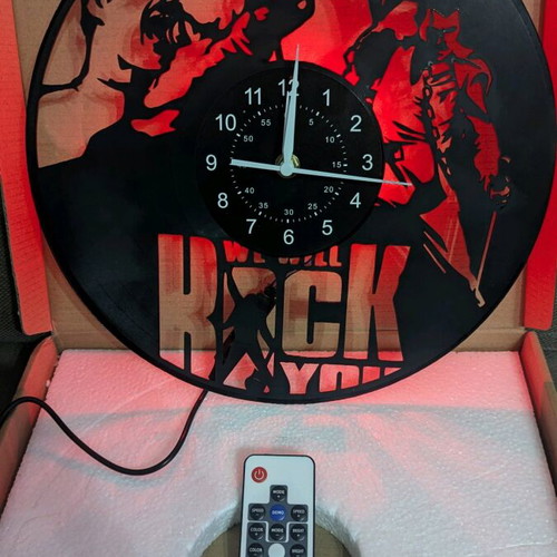 Freddie Mercury Queen wall clock with LED lighting new