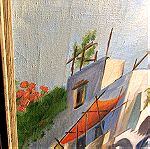  πίνακας ζωγραφικής με διπλή ξύλινη κορνίζα