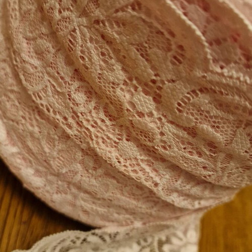 Lace for crafts like new, pink