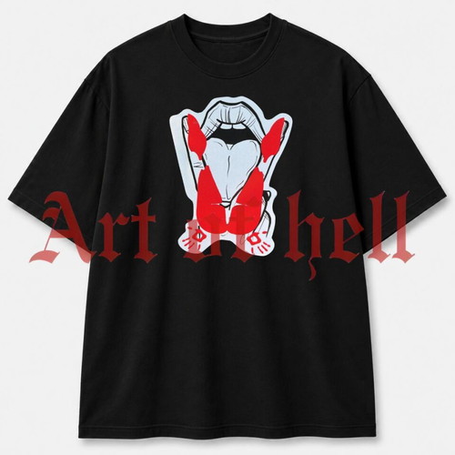 Oversize T-shirt Art of Hell, black