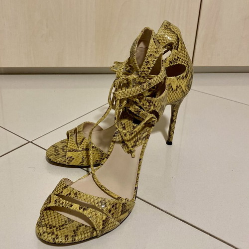 Mango sandals with ankle laces, new, heel height 10cm, size 39