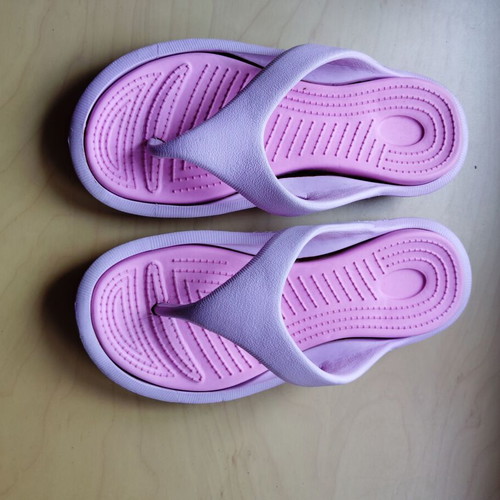 Slippers used, size 34/35, pink and purple flip-flops