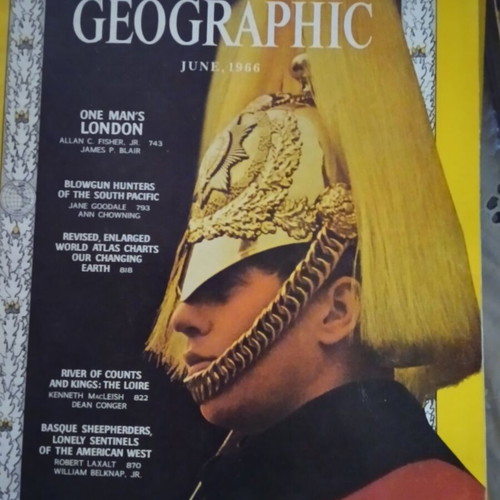 National Geographic 1966 vintage magazine collection, 9 issues