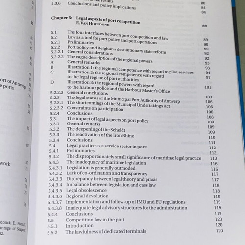 Port Competitiveness academic book new, economic and legal analysis