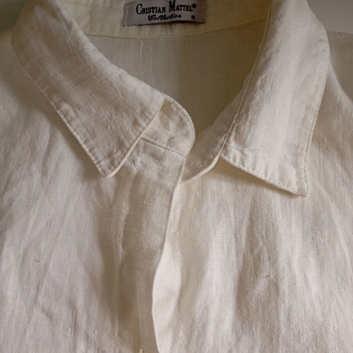 Linen women's shirt size L/XL, white