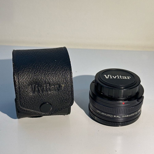 Vivitar MC 2x Auto Teleconverter 2X-21 like new, Olympus OM Mount with case