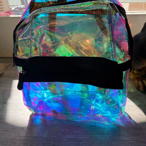 Iridescent backpack like new