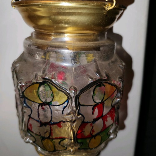 Hanging lamp new with mechanism and fusing glass
