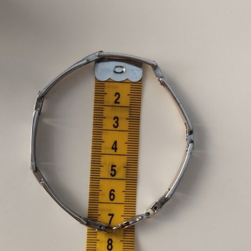 Silver 925 Unisex Bracelet with Rectangular Links, matte and glossy finish