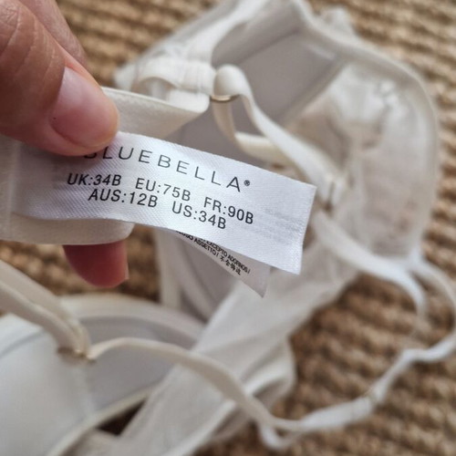 Blubella lingerie set new, white, includes black panty gift