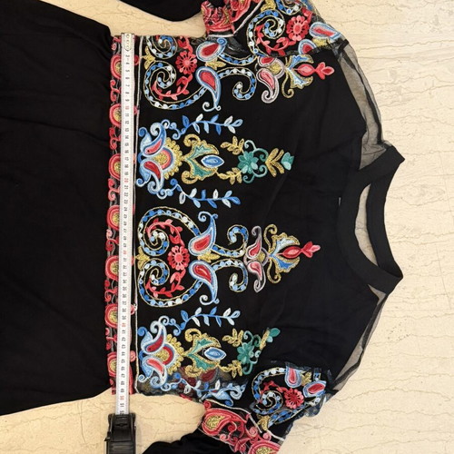 Celestino dress 2-piece set like new, black and colorful crop top