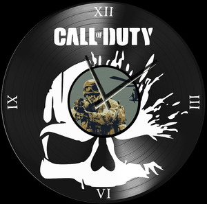call of duty  vinyl clock black ops, modern warfare, squads