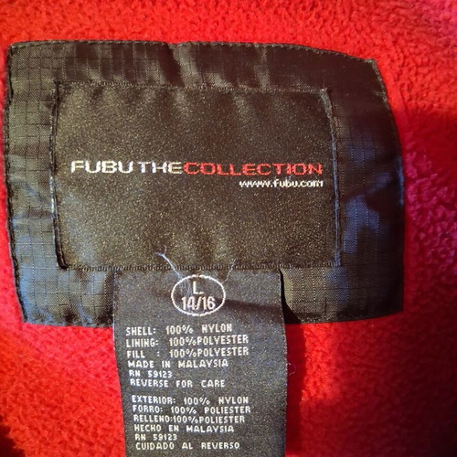 Fubu men's jacket used, size L, black with inner lining