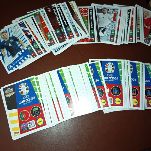 Uefa 2024 football cards new, 153 cards with top scorer and legend categories