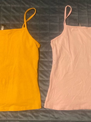 Pink Woman t-shirts used, pink and orange set, sizes S-M