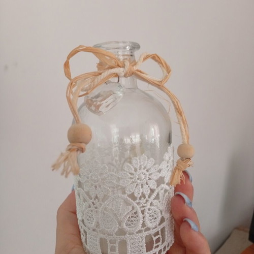 Glass bomboniere bottle 14 cm like new