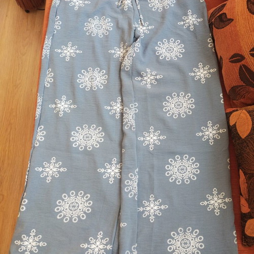 Summer women's pants new with tag, boho style, blue with white mandala