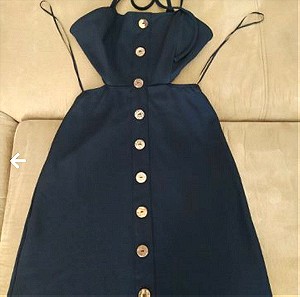 Φόρεμα/παλτό Pull and Bear, μέγεθος S, 26, με κορδόνια στο λαιμό και στην πλάτη
