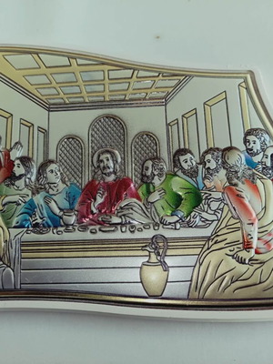 The Last Supper colorful enamel image by prince Silvero new