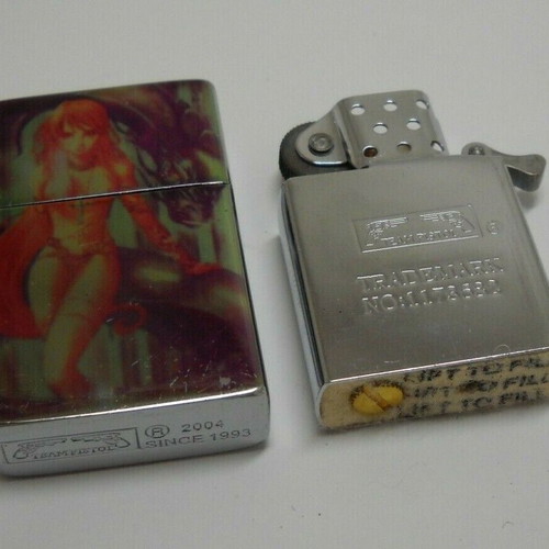 Team Pistol 2004 vintage windproof petrol lighter unused