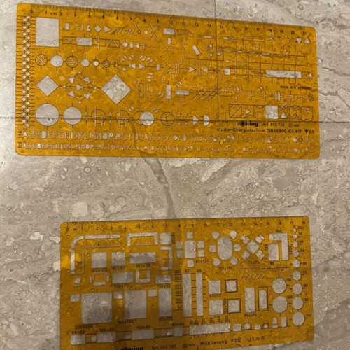 Rotring Technical Drawing Templates set like new