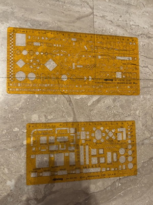 Rotring Technical Drawing Templates set like new