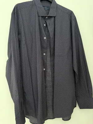 Oxford Company men's dress shirt N.XXL, blue and brown