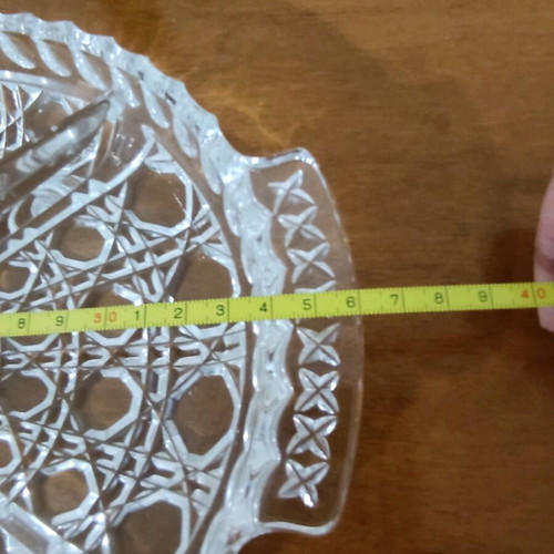 Large crystal platter like new for nuts