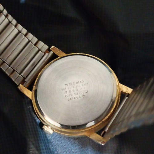 Seiko vintage men's watch used, gold color