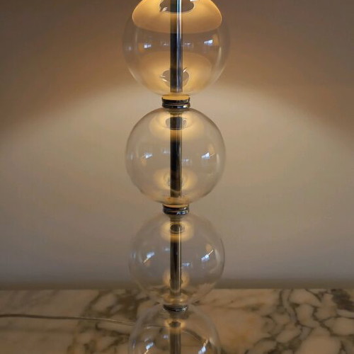 Modern lamp with Habitat lampshade like new