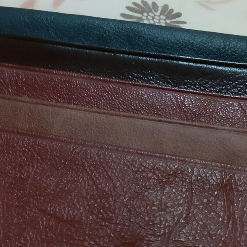 Vera Pelle leather men's wallet, black and brown