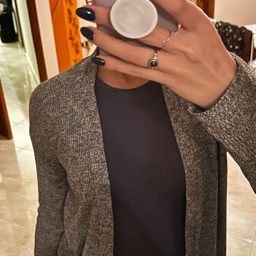 Gray long cardigan like new Pull & Bear