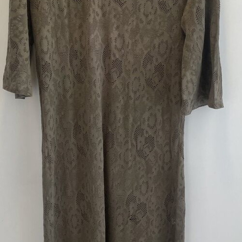 Maxi knitted olive dress, size M-L