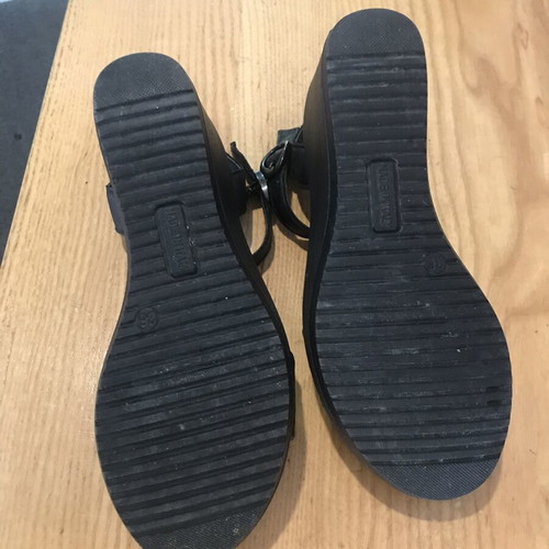 Imac Anatomical Leather Sandals Like New, Black, Size 36