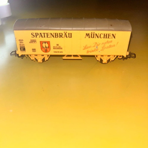 Lima H0 train wagon used Spatenbräu