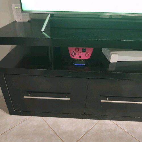 Wenge TV stand used with 3 drawers