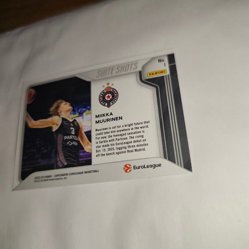 Miikka Muurinen 1/1 Euroleague Contenders Suite Shorts Partizan 2025-2026