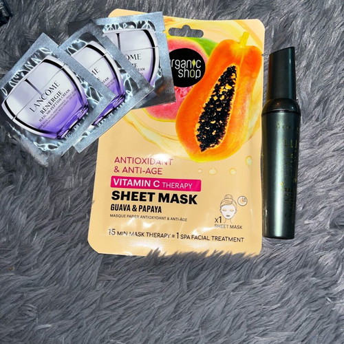 Face mask and mascara with 3 sample gifts new