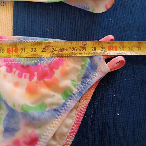 Tortue girls' bikini swimsuit used, colorful tie-dye, size 8 years