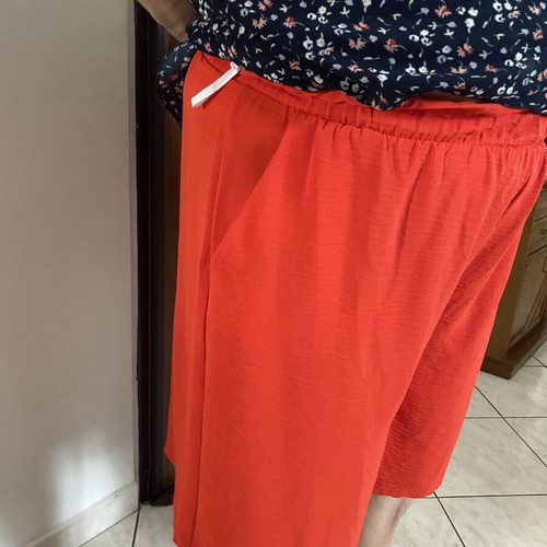 Red short palazzo pants XL, A-Style