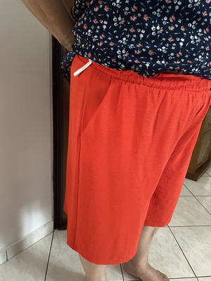 Red short palazzo pants XL, A-Style
