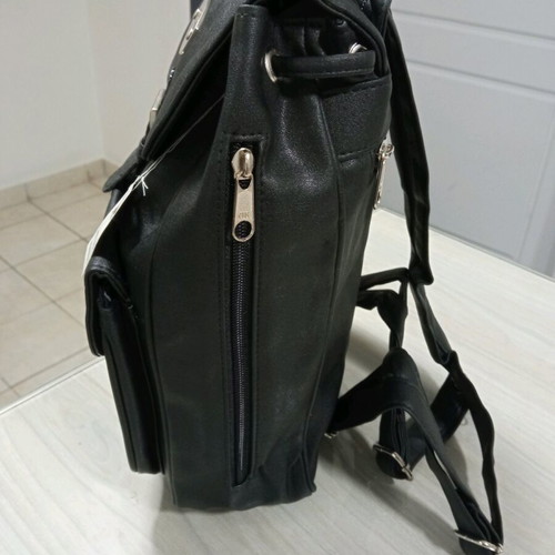 Women's leather backpack new, black color