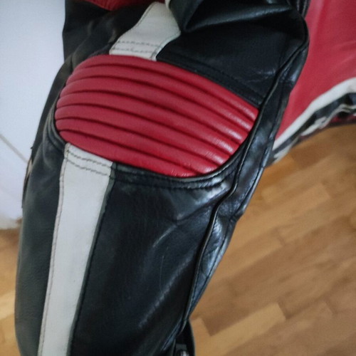 Leather Racing Motorcycle Jacket used with reinforced back, shoulders, elbows, size No54