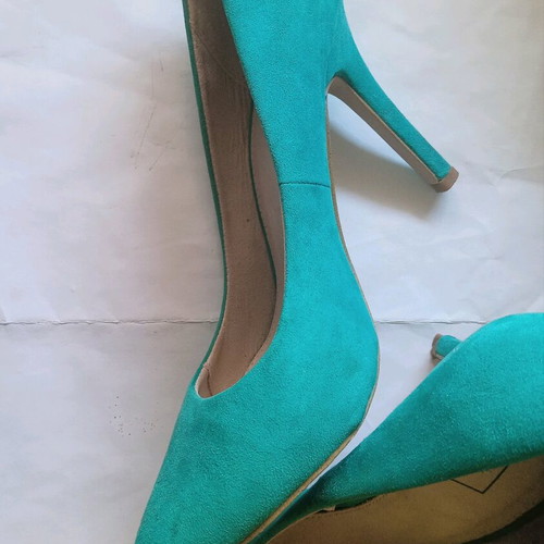 Bershka pumps used, green, size 40