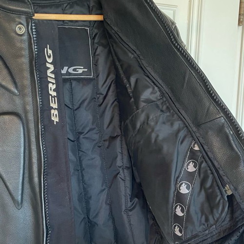 Bering leather motorcycle jacket used, winter full leather, size S