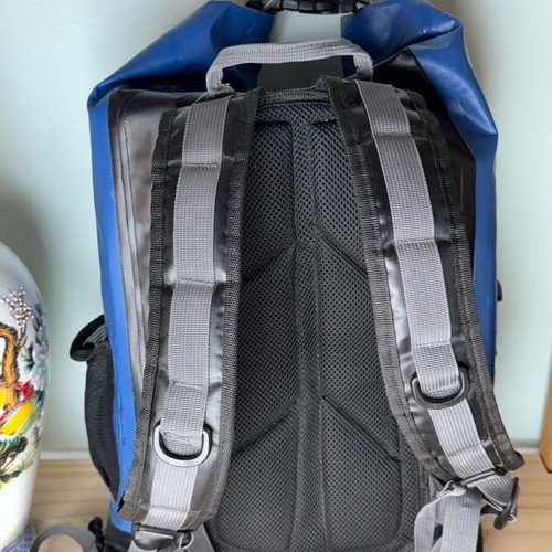 Backpack used, blue, waterproof, 25-40 liters capacity