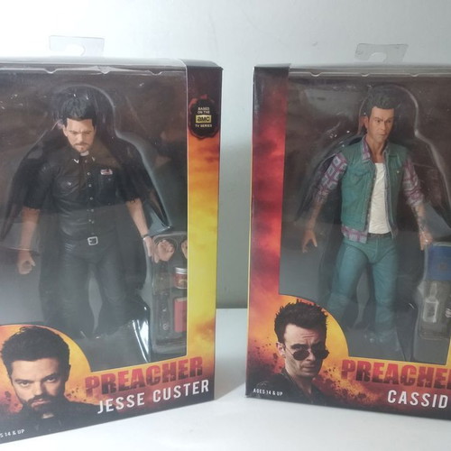NECA Preacher 2 figures used, with boxes and accessories