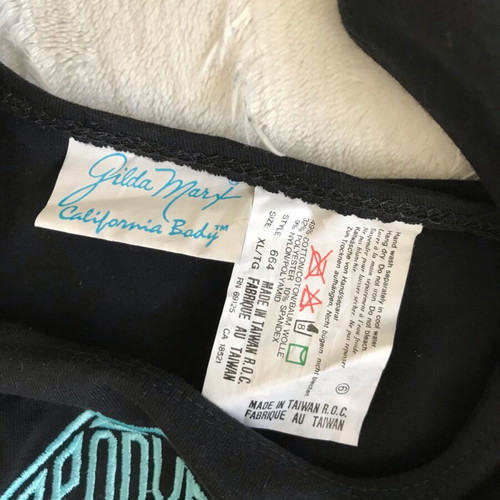 Gilda Marx Kalifornia Body bodysuit like new, black with turquoise