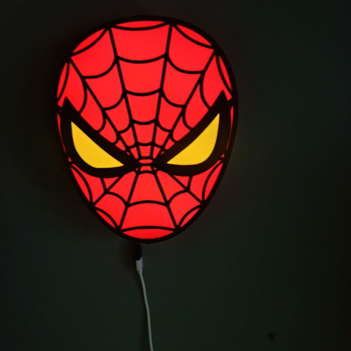 Spider-Man RGB wall mask with LED lighting and app control